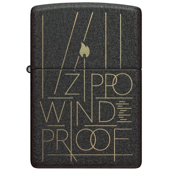 Brichetă Zippo Windproof Black / Alamă photo 3