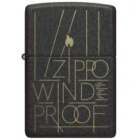 Зажигалка Zippo Windproof Черный / Латунь photo 3