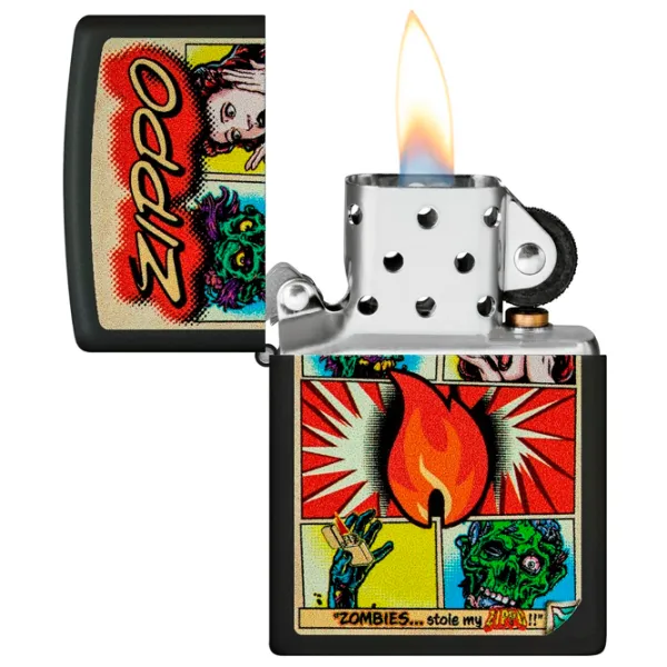 Brichetă Zippo Comic Design Black / Alamă photo 1