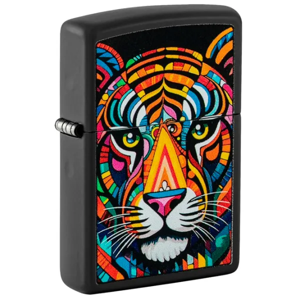 Brichetă Zippo Tiger Design Black / Alamă photo 3