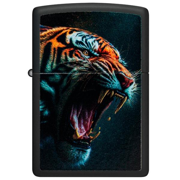 Brichetă Zippo Fierce Tiger Design Black / Alamă photo 2
