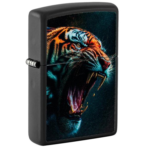 Brichetă Zippo Fierce Tiger Design Black / Alamă photo 3