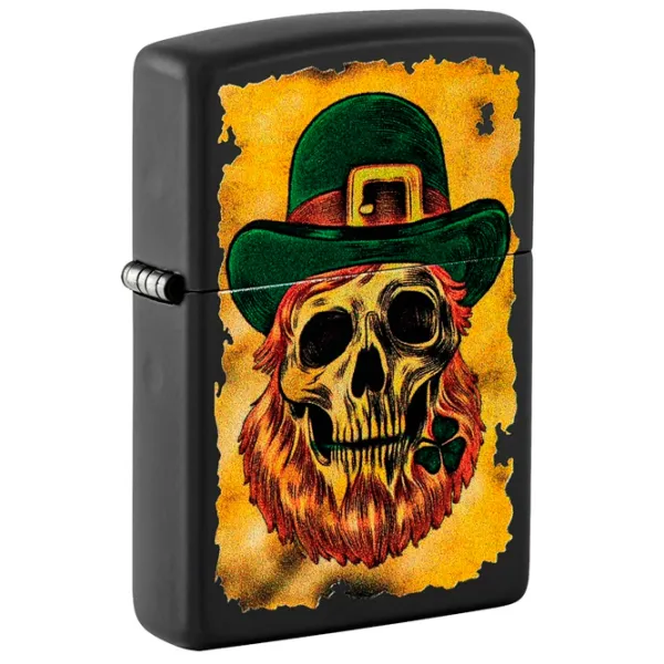 Зажигалка Zippo Leprechan Skull Design Черный / Латунь photo 2