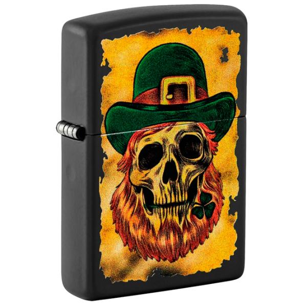 Зажигалка Zippo Leprechan Skull Design Черный / Латунь photo 2