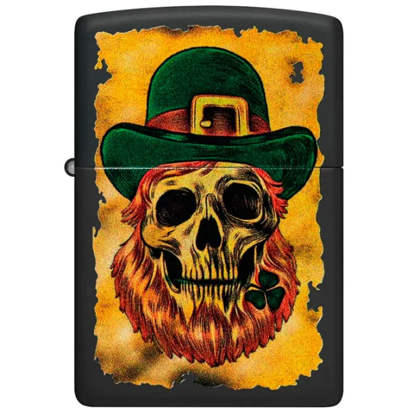 Зажигалка Zippo Leprechan Skull Design Черный / Латунь photo 3