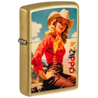 Зажигалка Zippo Cowgirl Design Бронзовый / Латунь photo 2