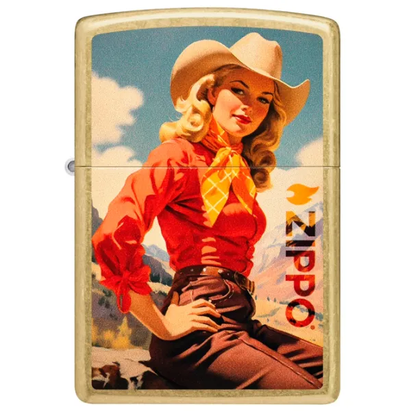 Brichetă Zippo Cowgirl Design Bronze / Alamă photo 3