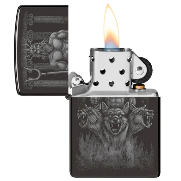 Brichetă Zippo Guardian Design Black / Alamă photo 1