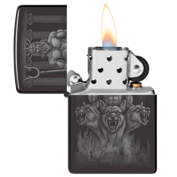 Brichetă Zippo Guardian Design Black / Alamă photo 1