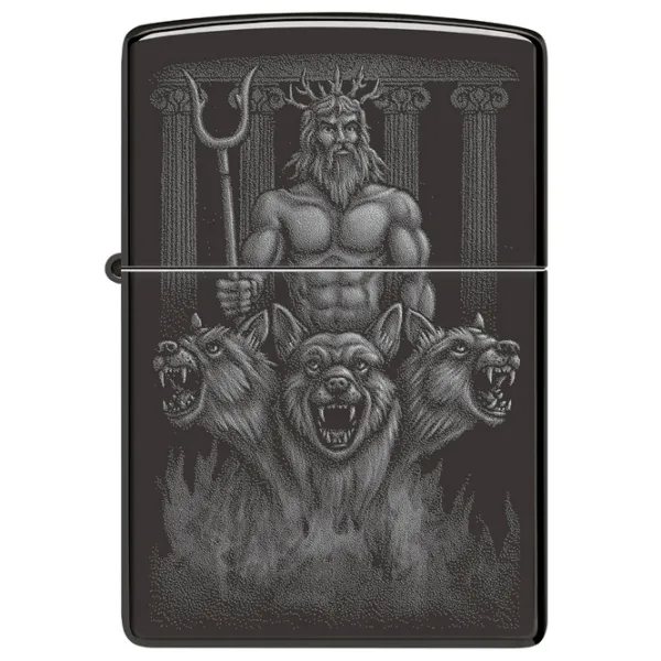 Brichetă Zippo Guardian Design Black / Alamă photo 3