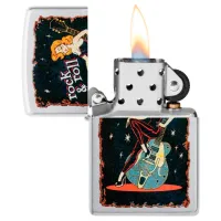 Brichetă Zippo Cool Chick Design Silver / Alamă