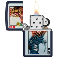 Зажигалка Zippo Queen Design Синий / Латунь
