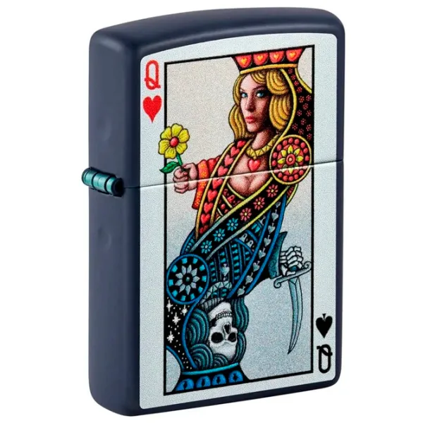 Brichetă Zippo Queen Design Blue / Alamă photo 2