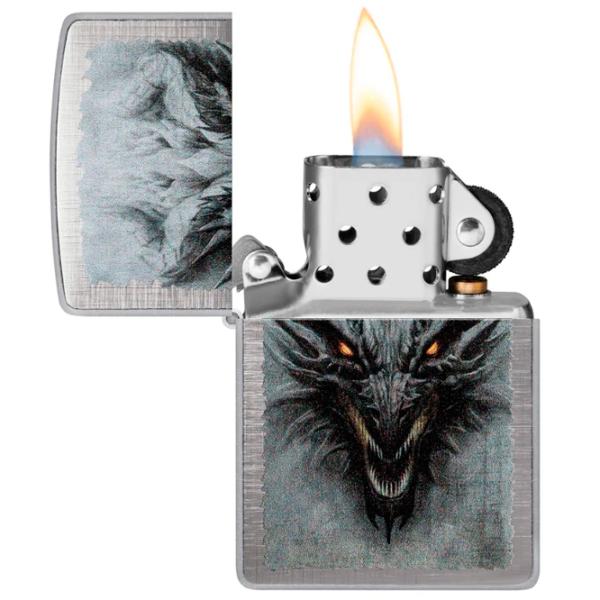 Brichetă Zippo Dragon Design Gray / Alamă photo 1