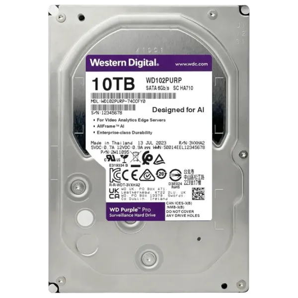 HDD Wester WD102PURP 10 ТБ  / Пурпурный photo 3