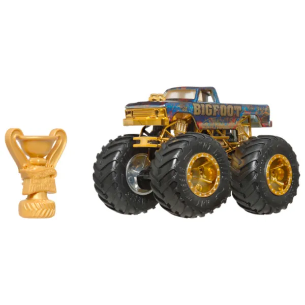 Set de mașini Hot Wheels Monster Trucks – BIGFOOT JDV96  / / Auriu Multicolor photo 2