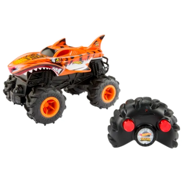 Mașină Hot Wheels HW Tiger Shark HNV03 8 km/h / 2.4 GHz / White Orange photo 2