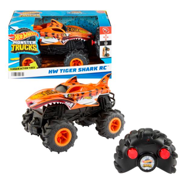 Mașină Hot Wheels HW Tiger Shark HNV03 8 km/h / 2.4 GHz / White Orange photo 3