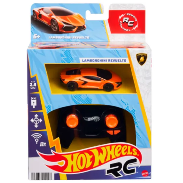 Mașină Hot Wheels Lamborghini Revuelto HWW55  / 2.4 GHz / Black Orange photo 8