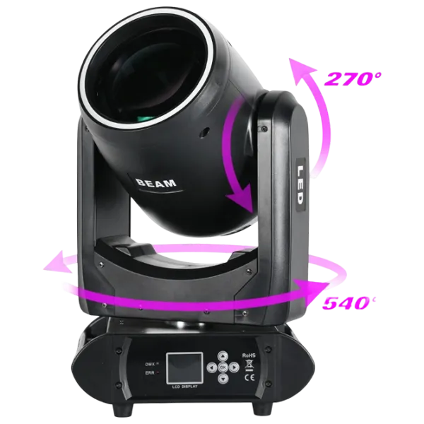 Fascicul luminos BONAUDIO Aurora 300 Moving Head Light Stage Light Black / 100 - 240 V photo 3 Fascicul luminos BONAUDIO Aurora 300 Moving Head Light Stage Light Black / 100 - 240 V photo 3