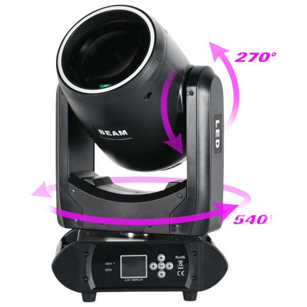 Fascicul luminos BONAUDIO Aurora 300 Moving Head Light Stage Light Black / 100 - 240 V photo 3 Fascicul luminos BONAUDIO Aurora 300 Moving Head Light Stage Light Black / 100 - 240 V photo 3
