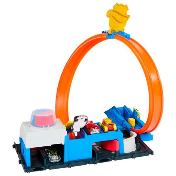 Pistă auto Hot Wheels Super Police Station JBM71  / / Yellow Blue photo 3 Pistă auto Hot Wheels Super Police Station JBM71  / / Yellow Blue photo 3