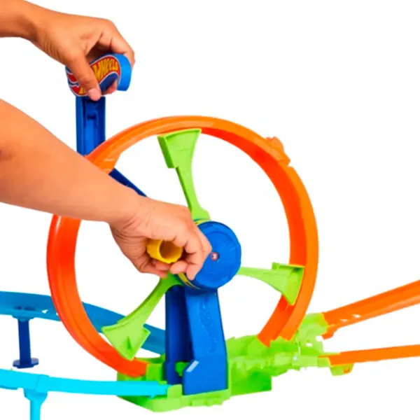 Pistă auto Hot Wheels Stunt Tracks JBX65  / / Green Orange photo 2