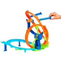 Pistă auto Hot Wheels Stunt Tracks JBX65 / / Green Orange photo 3