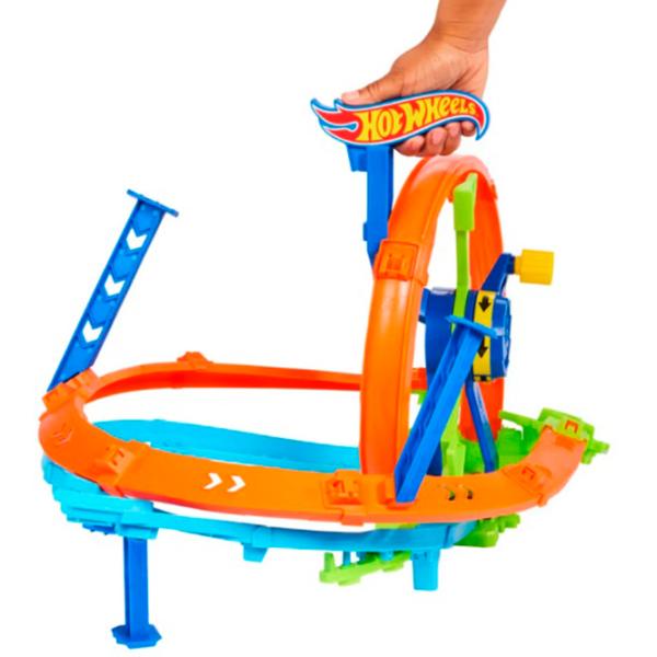 Pistă auto Hot Wheels Stunt Tracks JBX65  / / Green Orange photo 4