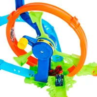 Pistă auto Hot Wheels Stunt Tracks JBX65 / / Green Orange photo 5