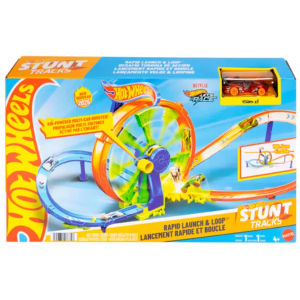 Pistă auto Hot Wheels Stunt Tracks JBX65  / / Green Orange photo 7