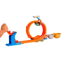 Pistă auto Hot Wheels Loop-And-Flip Trophy JBX64 / / Auriu Orange photo 4