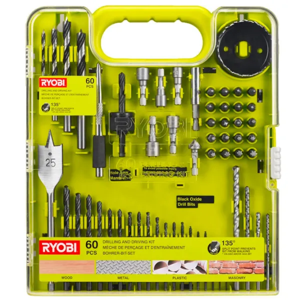 Набор сверл Ryobi RAKDD60 Cталь photo 1 Набор сверл Ryobi RAKDD60 Cталь photo 1