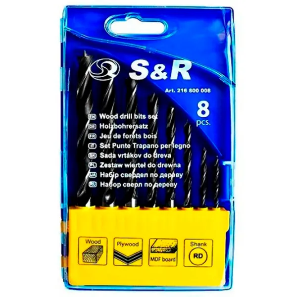 Set de burghie S&R 216800008 Oțel photo 1