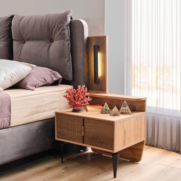 Noptiere Dizayno Home Clara 60 x 57 x 47 / PAL / Brown photo 2