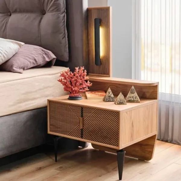 Noptiere Dizayno Home Clara 60 x 57 x 47 / PAL / Brown photo 4