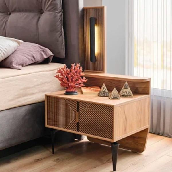 Noptiere Dizayno Home Clara 60 x 57 x 47 / PAL / Brown photo 4