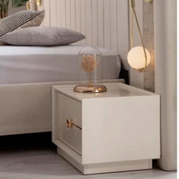 Noptiere Evamoda IZABELLA 40 x 60 x 45 / PAL / White photo 2