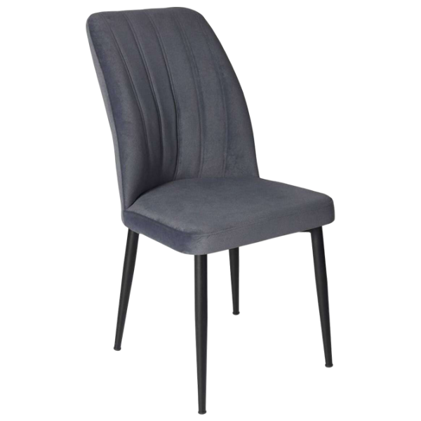 Кухонный стул Fabrik Home VAREL Вельвет/ Тёмно-серый Черный photo 1 Кухонный стул Fabrik Home VAREL Вельвет/ Тёмно-серый Черный photo 1