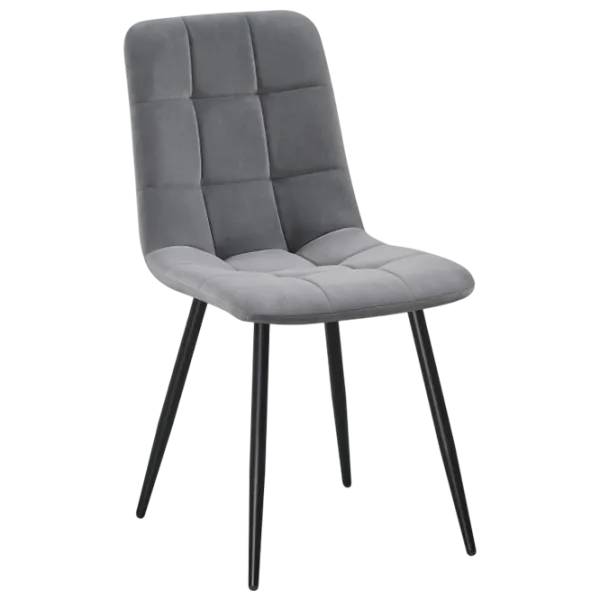 Scaun de bucătărie Fabrik Home Ted Catifea/ Light Gray Black photo 2
