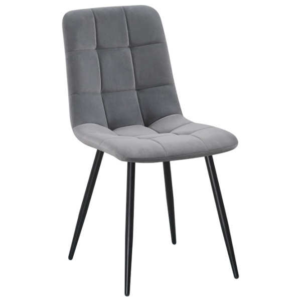 Scaun de bucătărie Fabrik Home Ted Catifea/ Light Gray Black photo 2