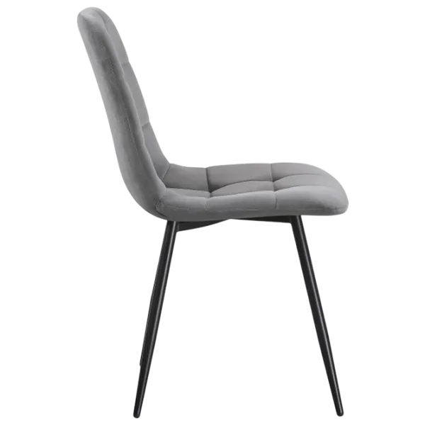 Scaun de bucătărie Fabrik Home Ted Catifea/ Light Gray Black photo 3