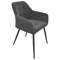 Кухонный стул Fabrik Home Ugo Велюр/ Grey Черный photo 3