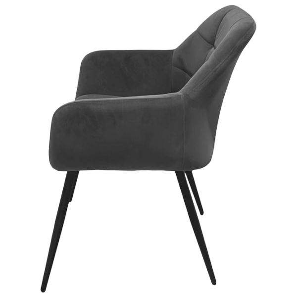 Scaun de bucătărie Fabrik Home Ugo Velur/ Grey Black photo 4 Scaun de bucătărie Fabrik Home Ugo Velur/ Grey Black photo 4