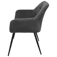 Кухонный стул Fabrik Home Ugo Велюр/ Grey Черный photo 4