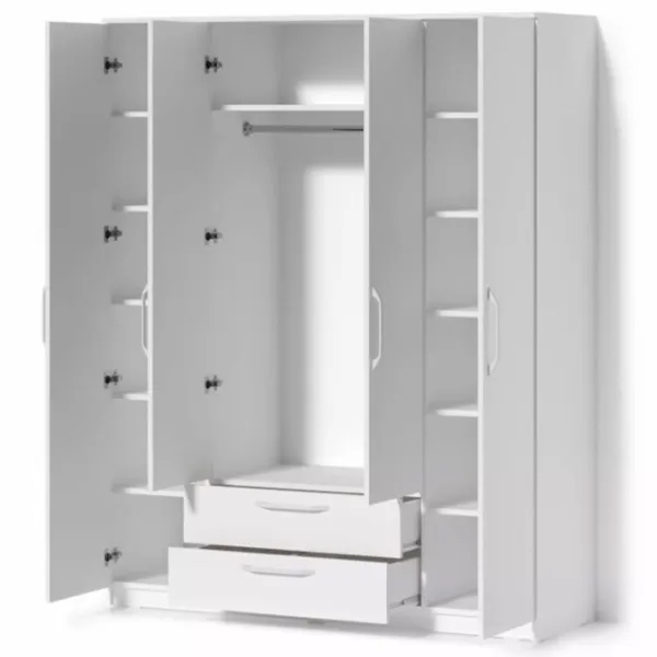 Dulap Fabrik Home Linia №1 160 x 50 x 200 / PAL / Frasin alb photo 3