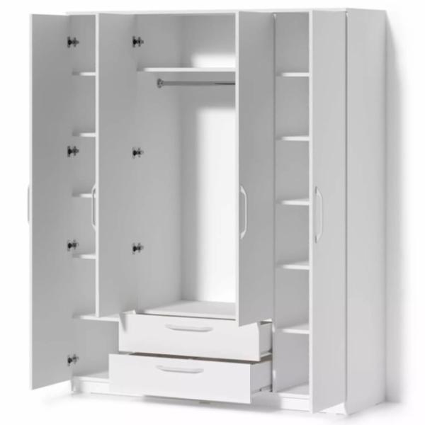 Dulap Fabrik Home Linia №1 160 x 50 x 200 / PAL / Frasin alb photo 3