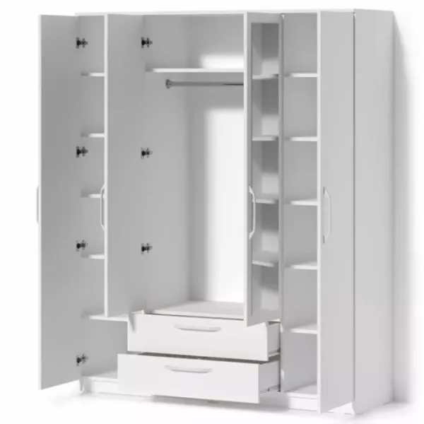 Шкаф Fabrik Home Linia №1 160 x 50см x 200 / ЛДСП / Белый ясень photo 3