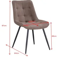 Scaun de bucătărie Fabrik Home EVO Stofă/ Light Brown Black photo 5
