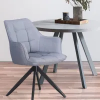 Кухонный стул Fabrik Home Rex Текстиль/ Светло Серый Черный photo 5